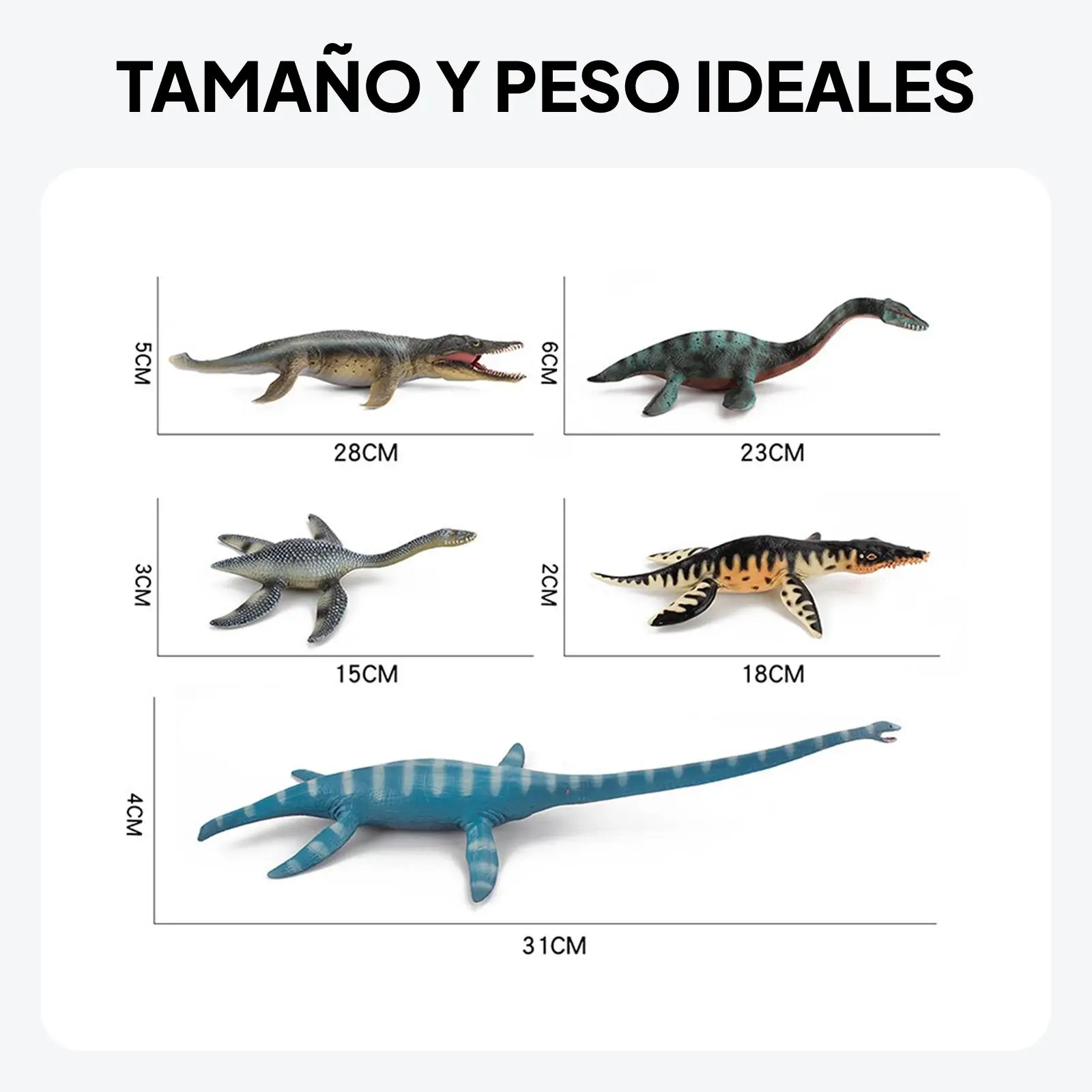 Figuras de dinosaurios plásticas grandes para juegos educativos - imagen 2