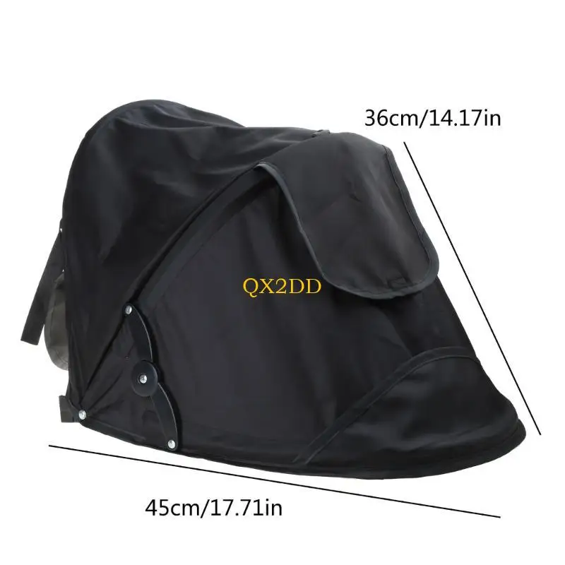 QX2D Toldo solar resistente para cochecito de bebé sin desgarros - imagen 5