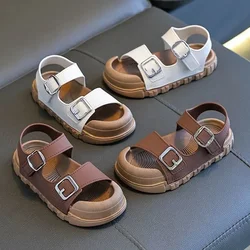 Sandalias infantiles de suela flexible con estilo escolar para verano