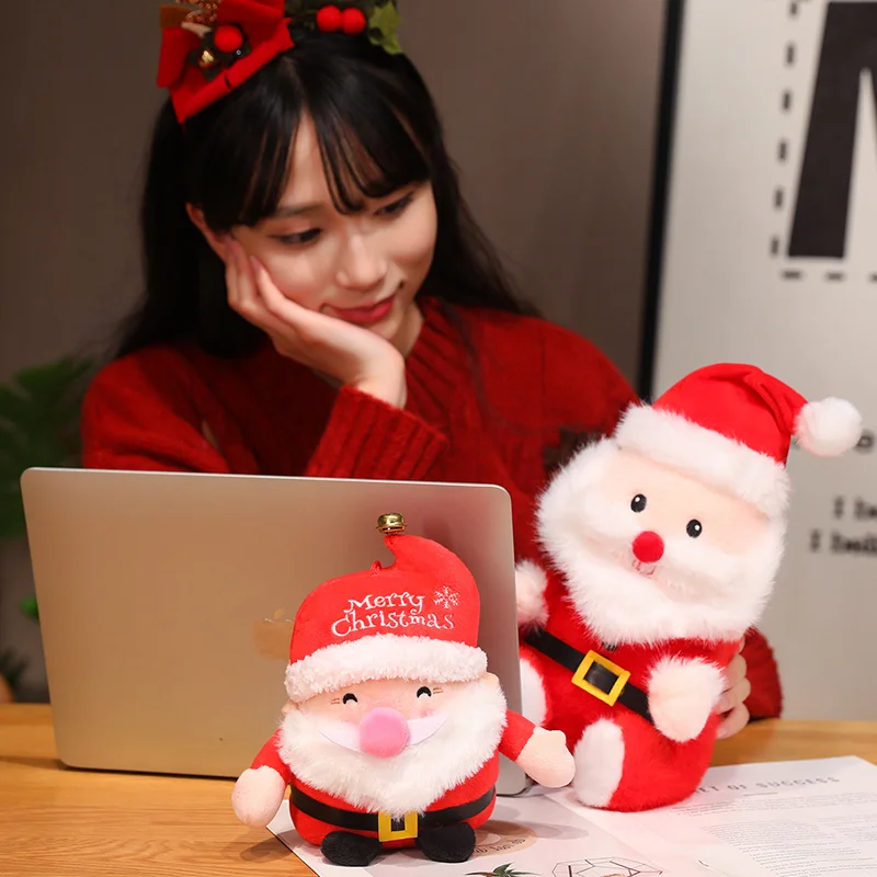 Cojín navideño de felpa Papá Noel y ciervo para decoración infantil - imagen 3