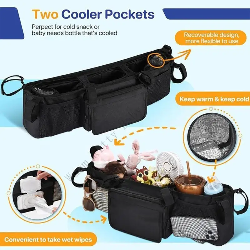 XXFE organizador universal de tela para silla de paseo - imagen 5