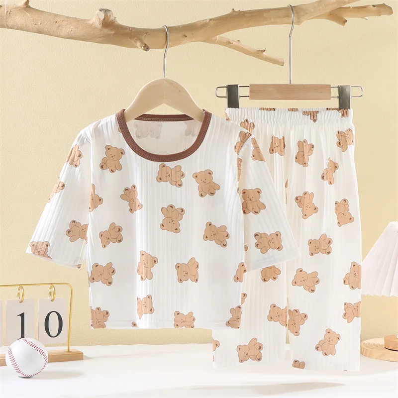 Conjunto de pijama dos piezas para niños con dibujos veraniegos - imagen 2