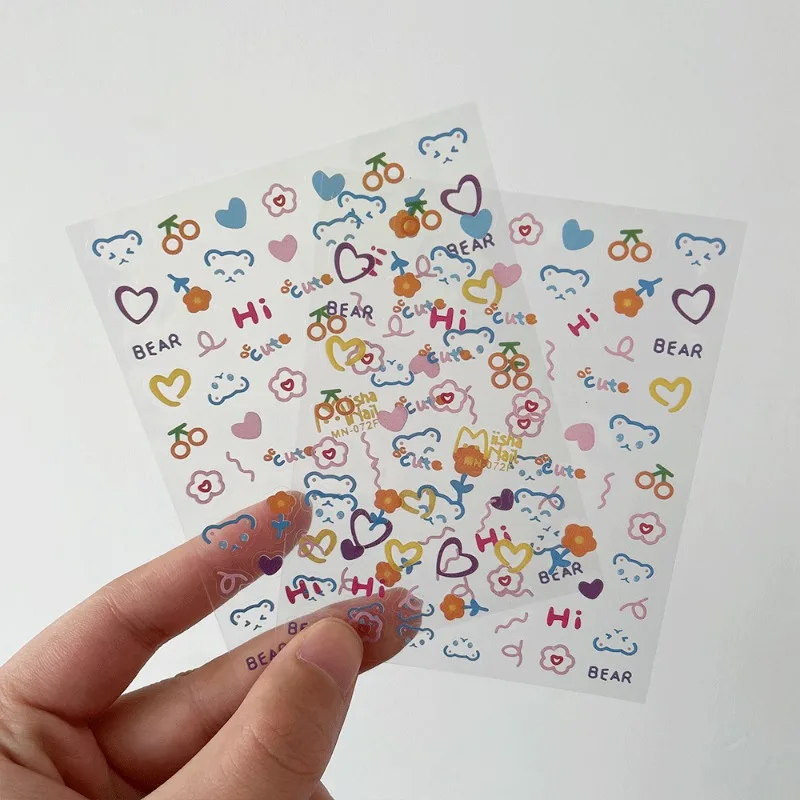 Pegatinas infantiles transparentes de dibujos animados manualidades