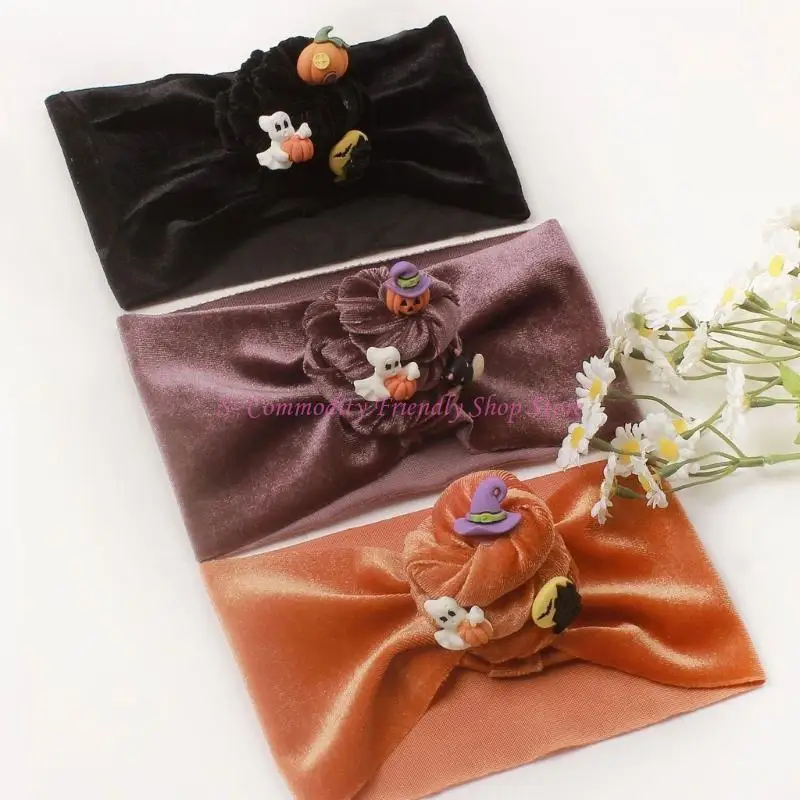 Diadema elástica Pleuche para bebé y niños, tocado Halloween - imagen 2