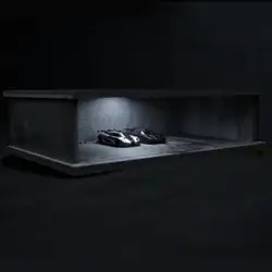 Parking de juguete con escenario y fondo protector para coches