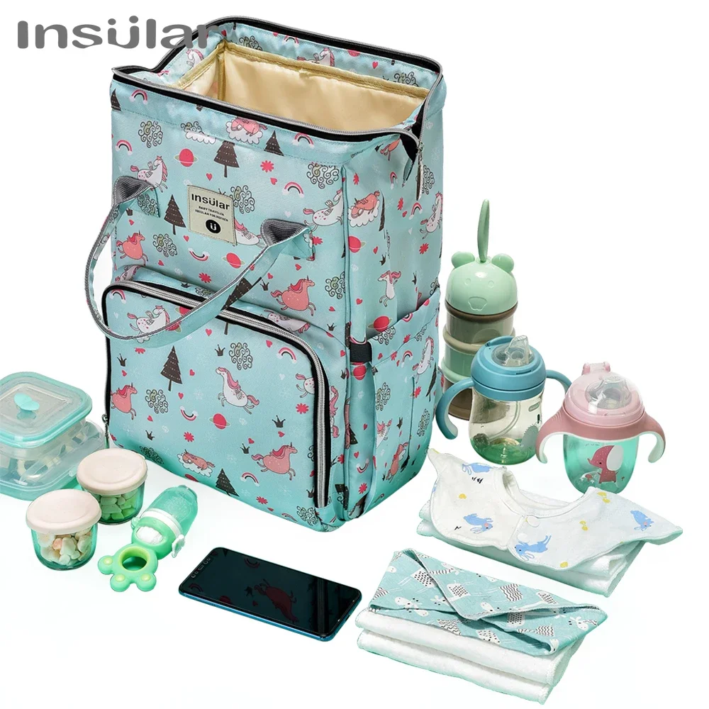 Mochila maternidad con organizador pañales y cochecito colgante - imagen 2