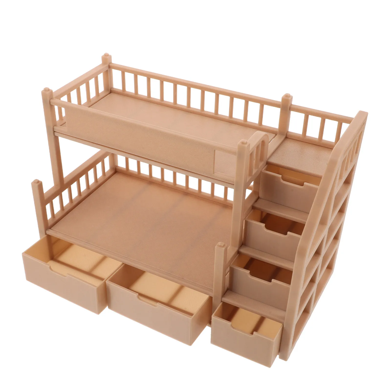 Cama litera para muñecas de madera con cajón amplio - imagen 2