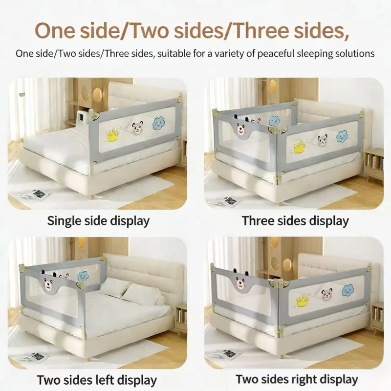 IMBABY Barandilla para cama de bebé plegable seguridad sin taladro - imagen 2