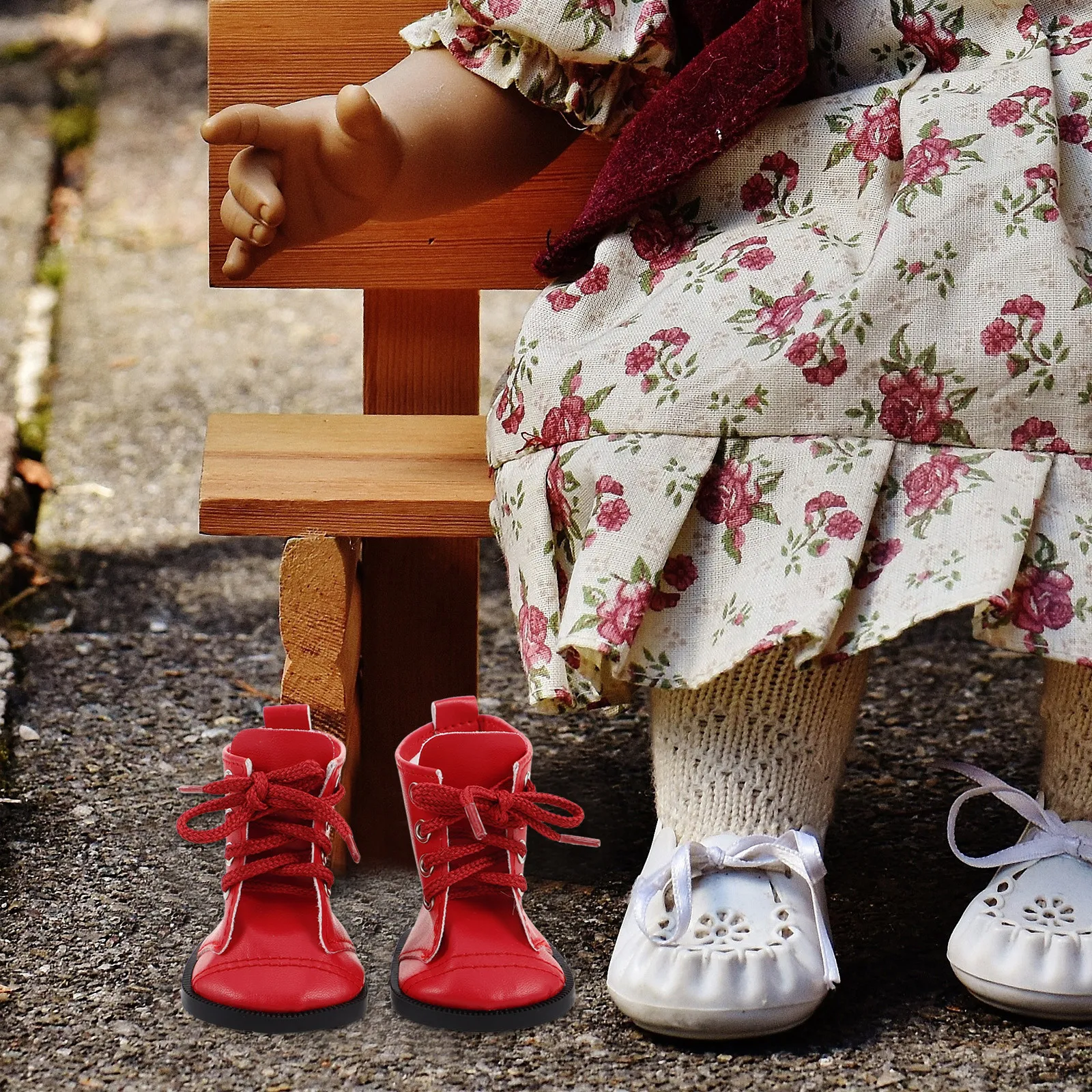 Botas para niña PU en miniatura, zapatos de disfraz - imagen 5