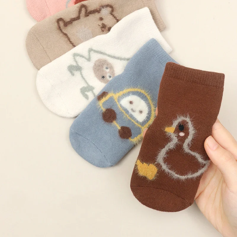 Lawadka calcetines antideslizantes de rizo para niños suaves - imagen 3