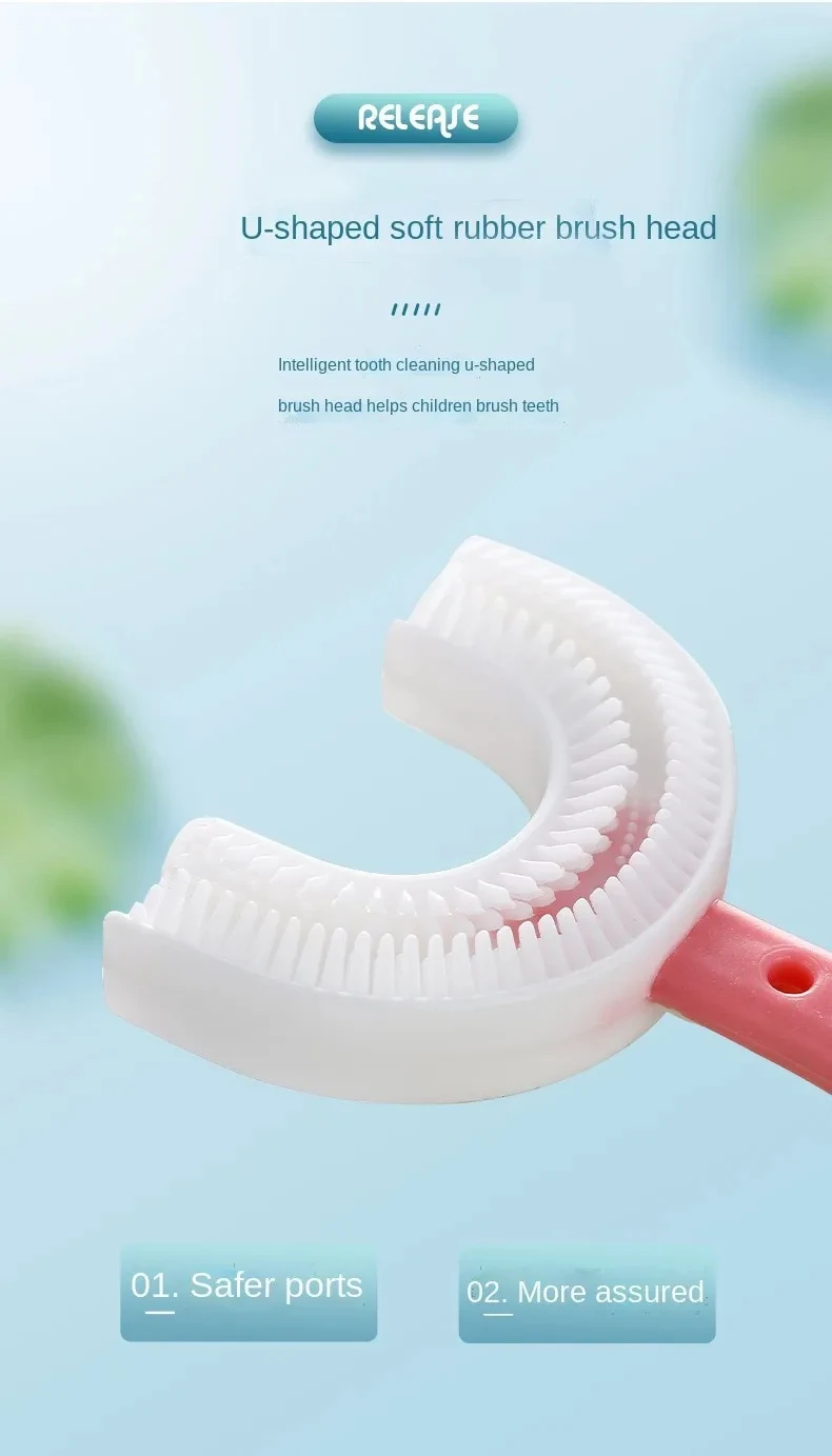 Cepillo U para niños - mango