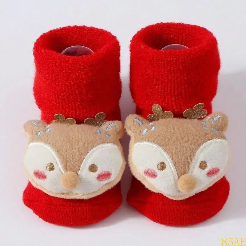 Calcetines Navidad antideslizantes de algodón para bebé - imagen 4