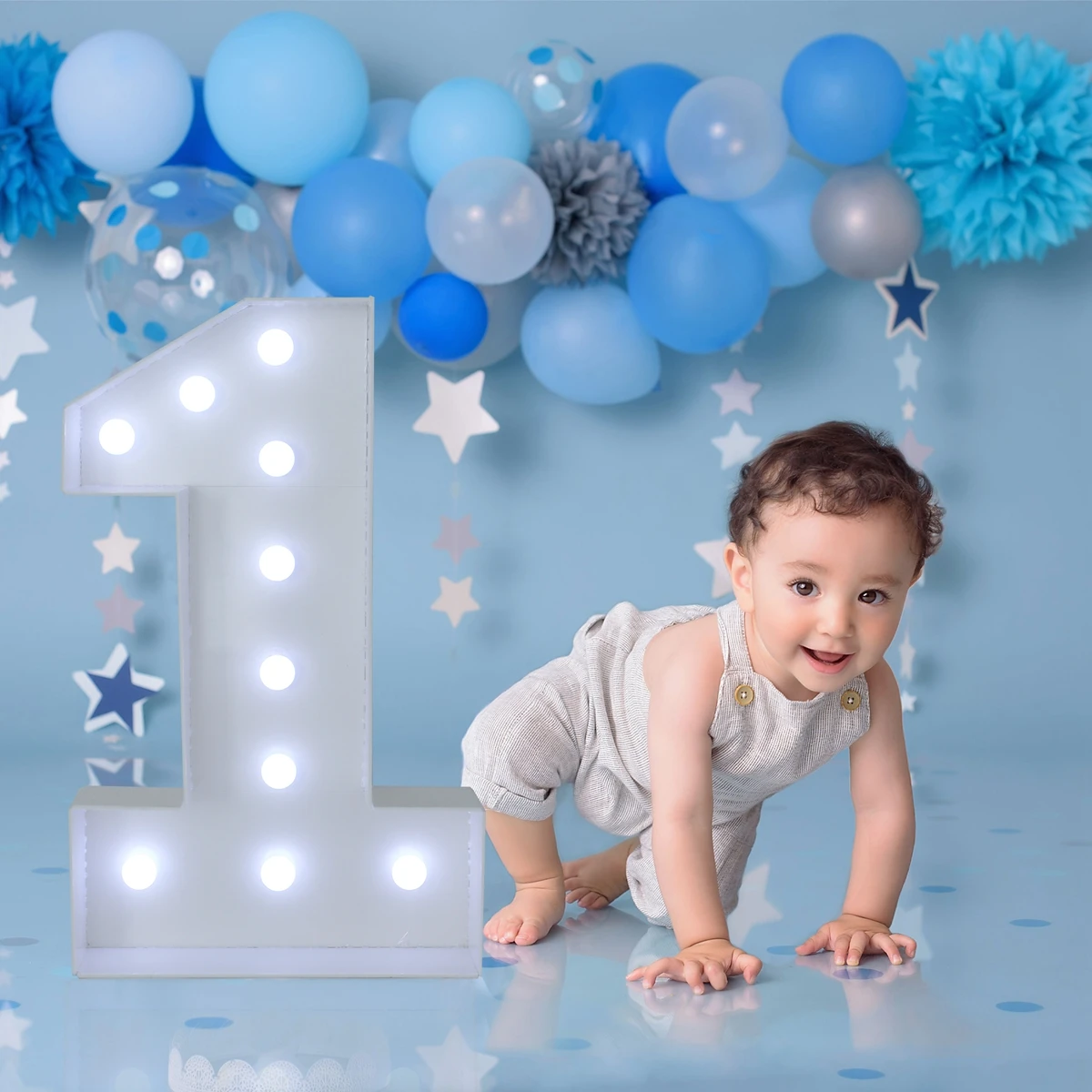Número gigante luminoso para fiestas infantiles con luz blanca cálida - imagen 2