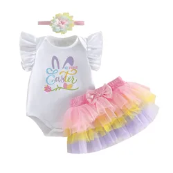Conjunto Primera Comunión bebé niña mono volante con tul y diadema