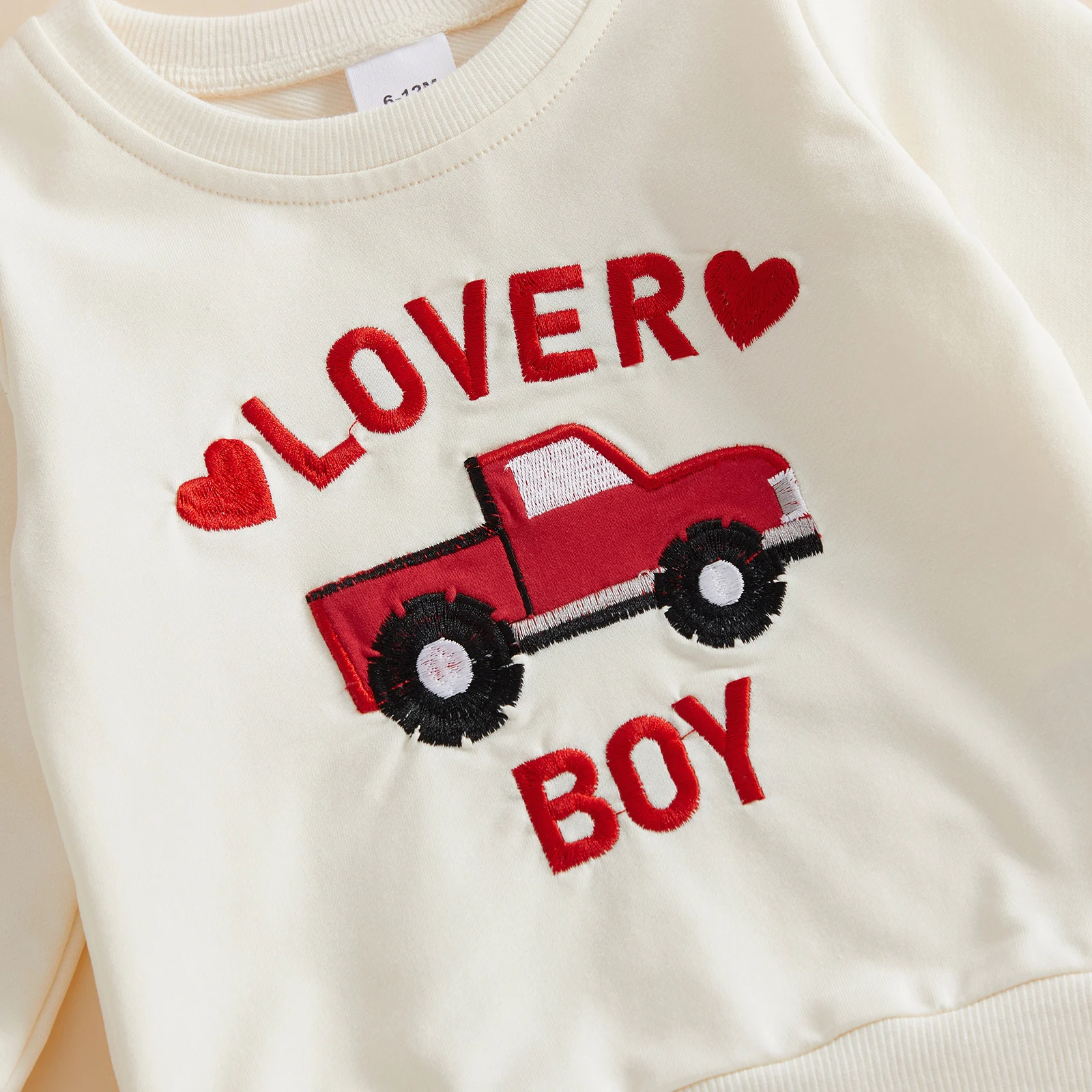 ViSgogo conjunto de sudadera infantil San Valentín con camión - imagen 5