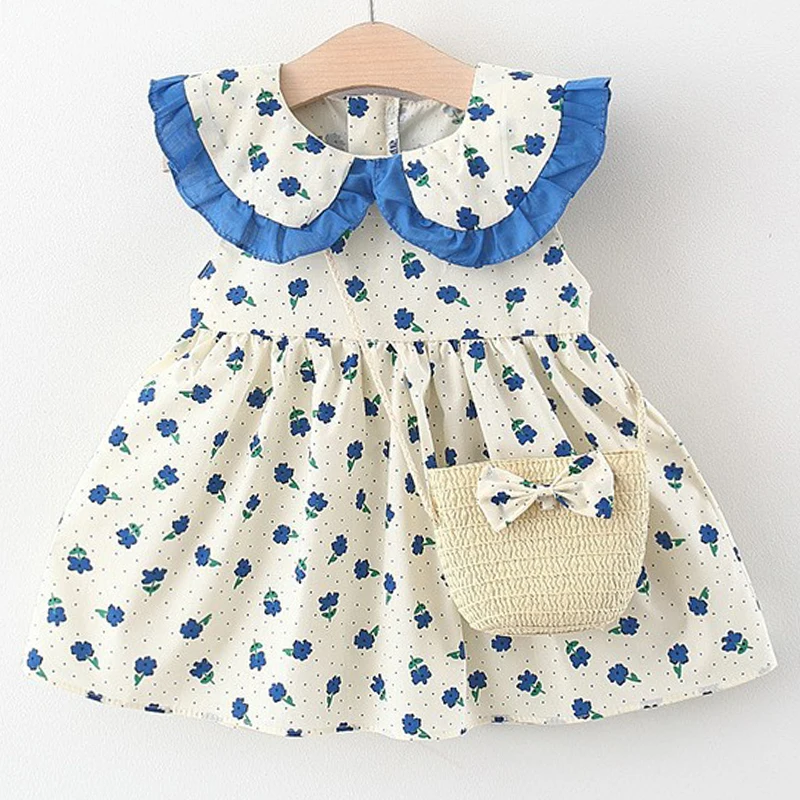 Vestido sin mangas con cuello de muñeca y estampado floral para bebé niña - Verano - imagen 3