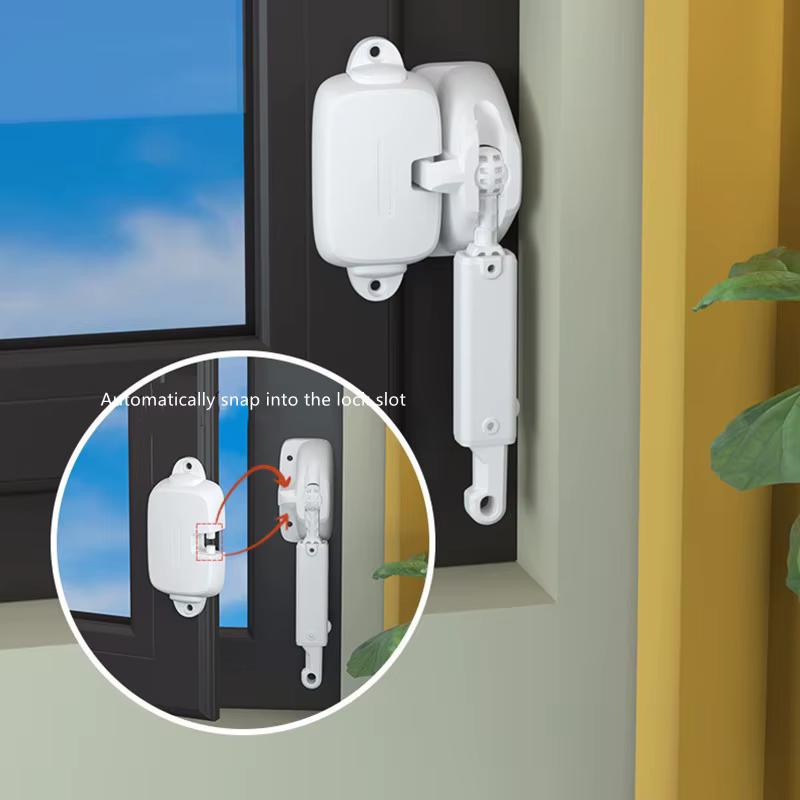 Restrictor de ventana infantil – Protector antivuelco ABS seguridad niños - imagen 5