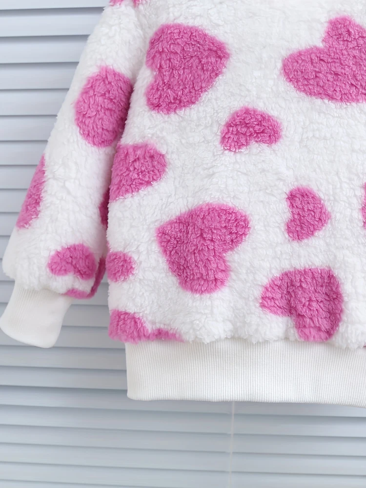Chaqueta de lana gruesa con capucha para niña – Suave otoño e invierno - imagen 5