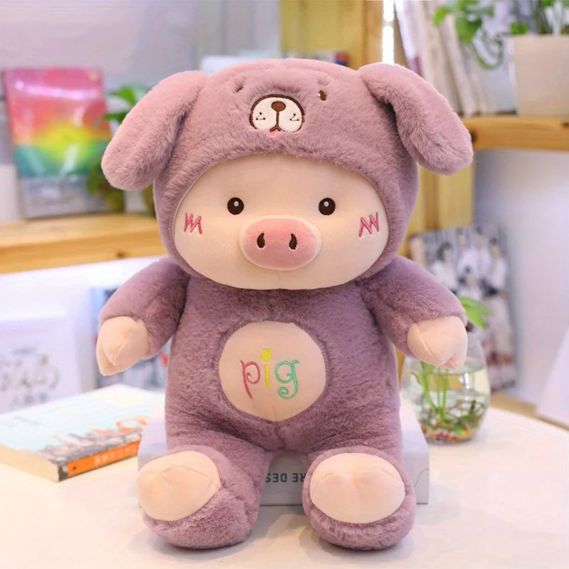 Cerdo de peluche muestra de textura suave