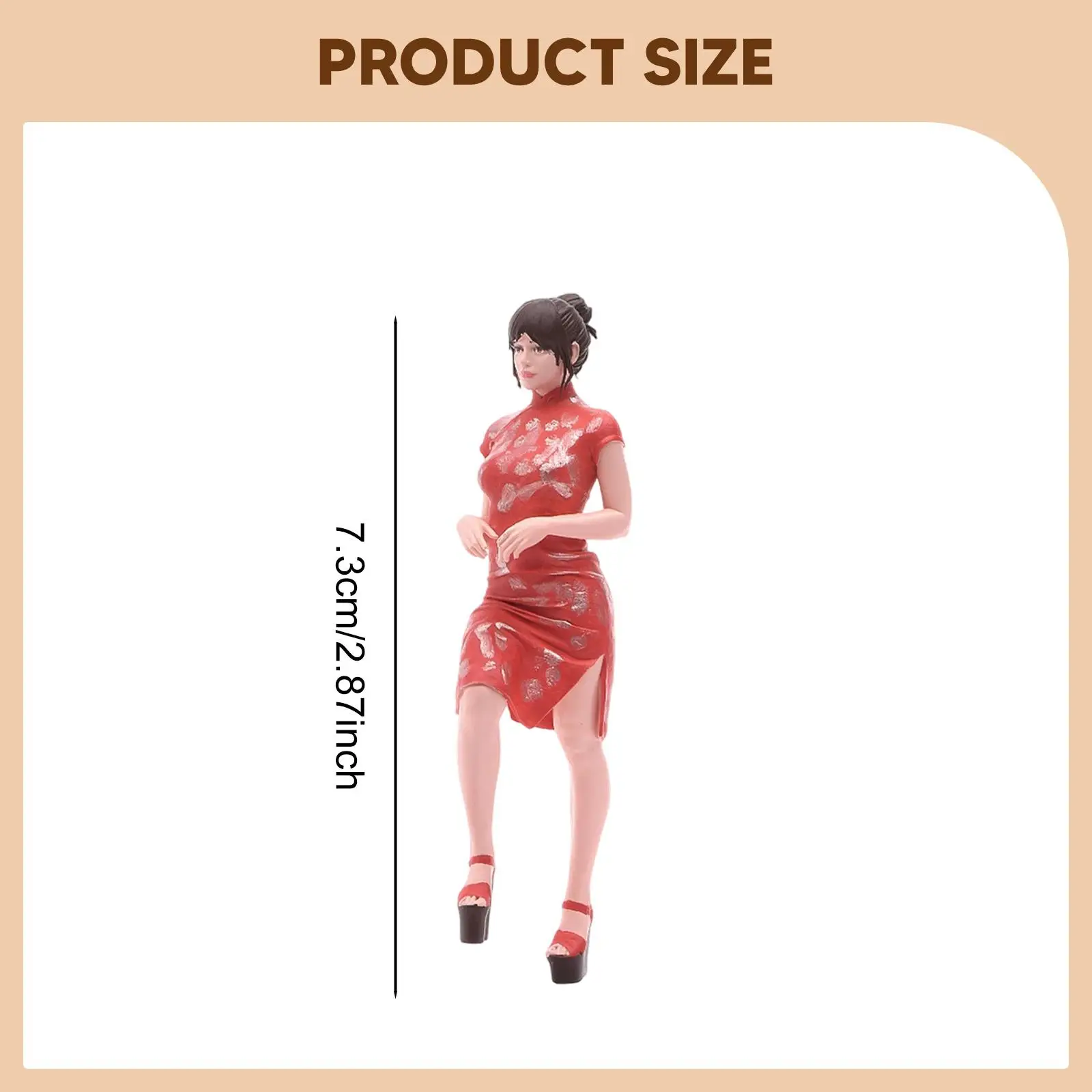Figura realista de resina con cheongsam para juego de roles