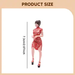 Figura realista de resina con cheongsam para juego de roles