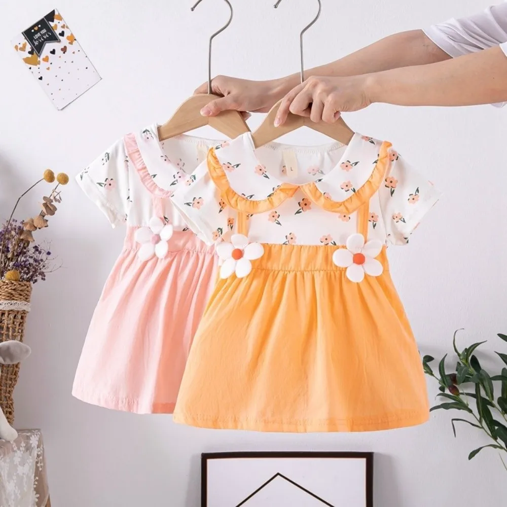 Vestido de encaje floral manga corta falda acampanada princesa verano - imagen 4