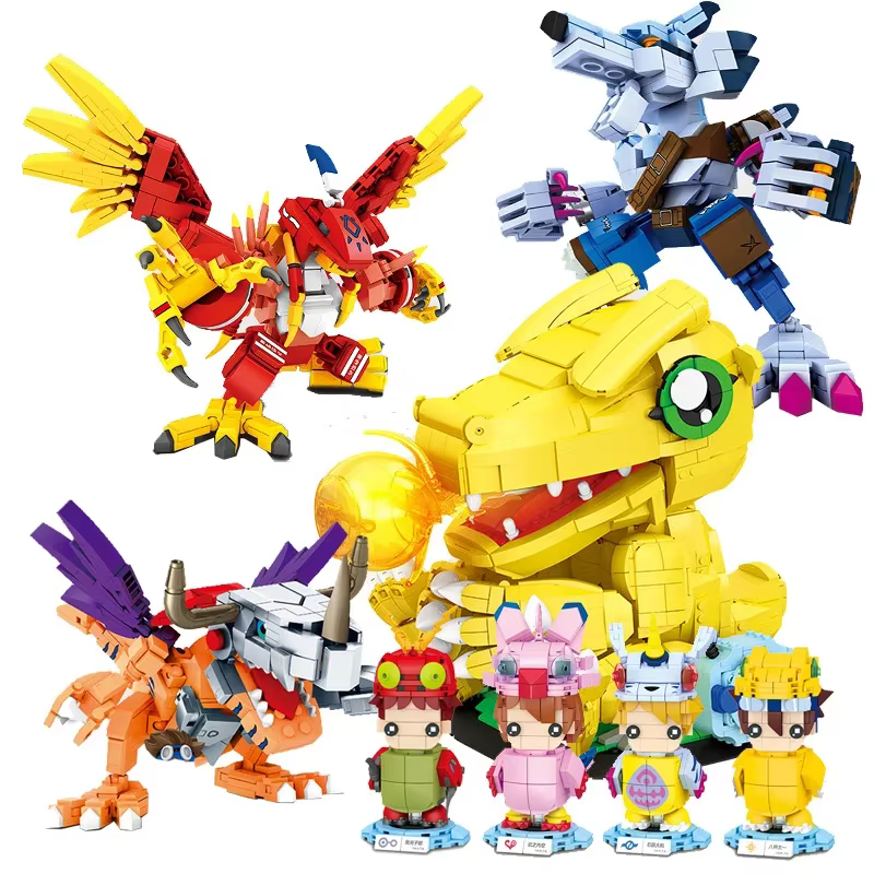 Figuras Digimon Garudamon y Greymon – Juguetes de construcción para niños