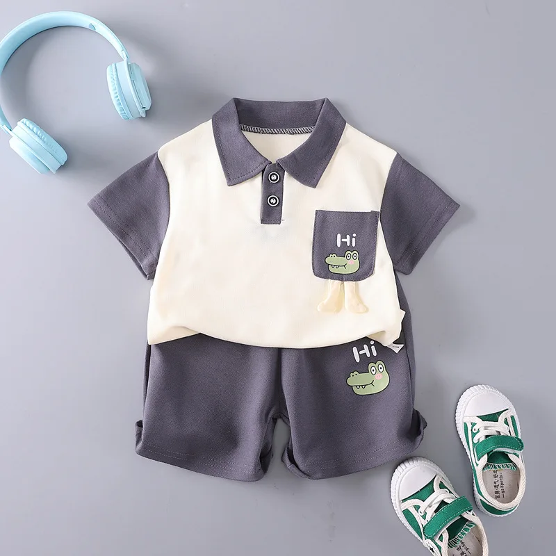 Conjunto de verano para bebé niño: camiseta y pantalón corto - imagen 2