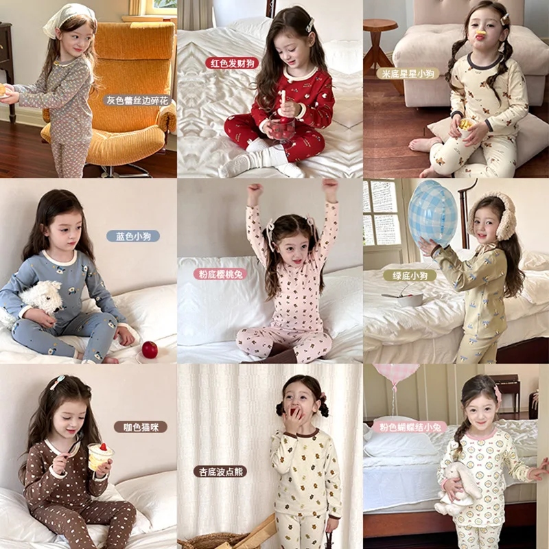 Pijama infantil de otoño en lana suave con dibujos para casa - imagen 5