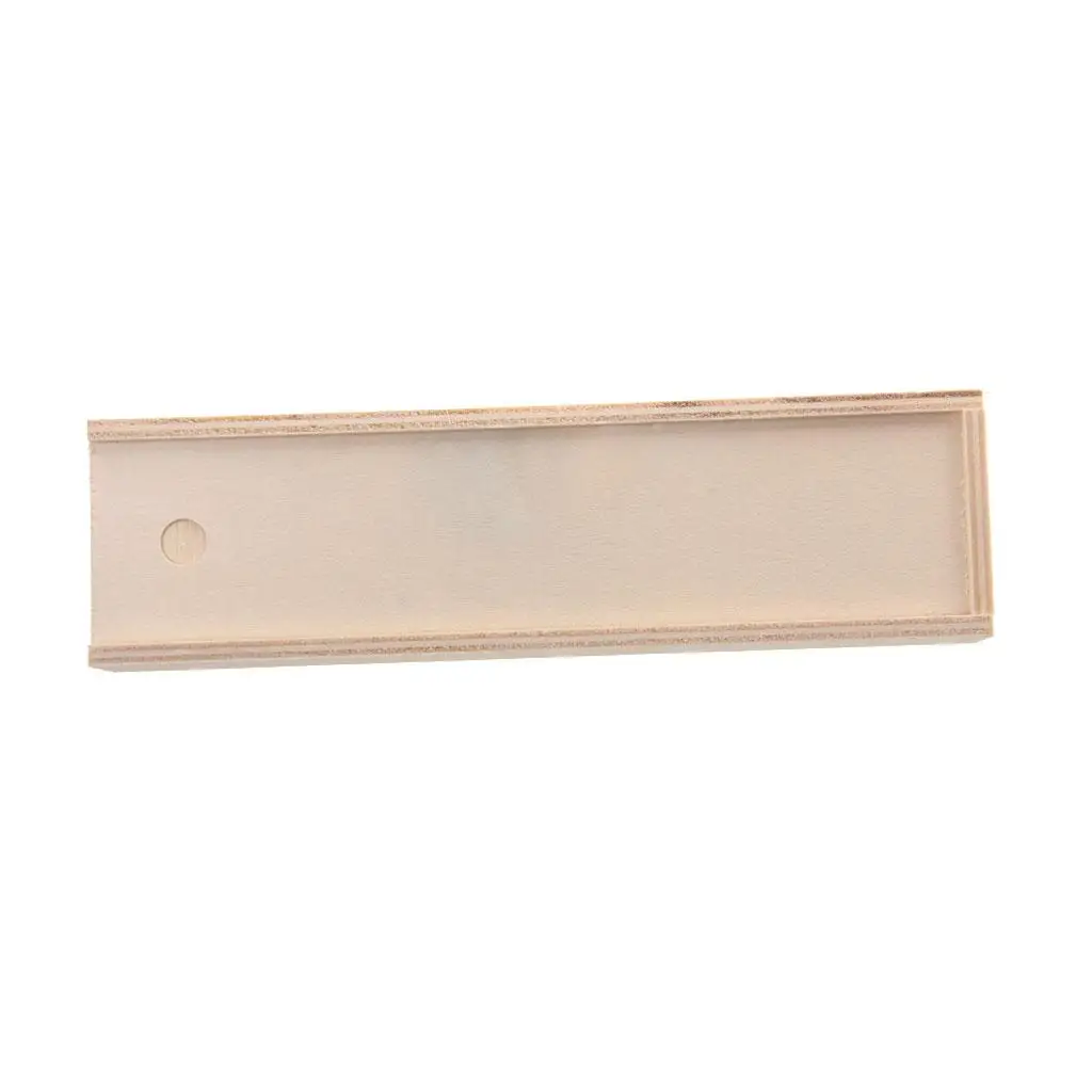 Caja de almacenamiento de madera natural para lápices de niños artesanales - imagen 2