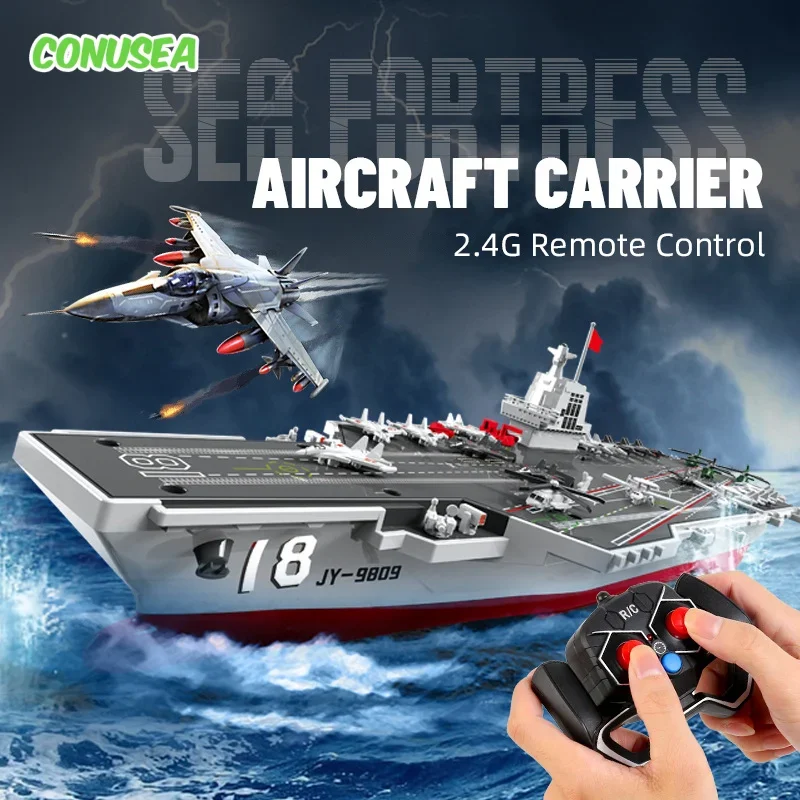 Barco radiocontrolado portaaviones eléctrico de motor dual - imagen 2
