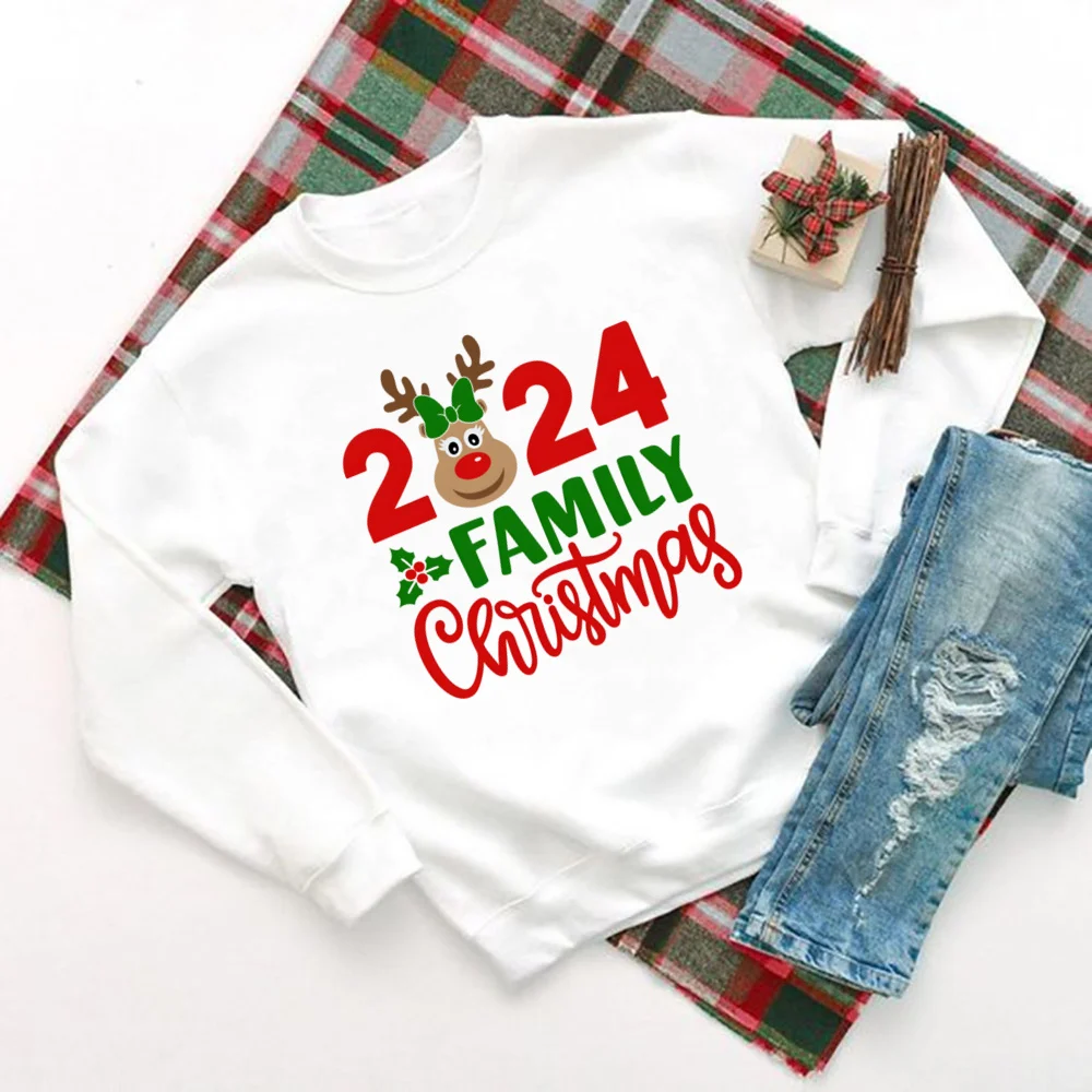 Sudadera familiar con capucha estampado de ciervos para Navidad - imagen 5