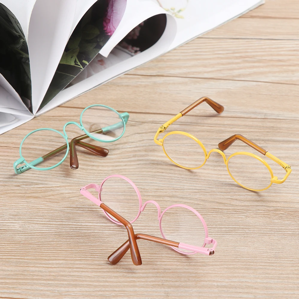 Gafas vintage para muñecas – Marco de felpa con metal - imagen 4