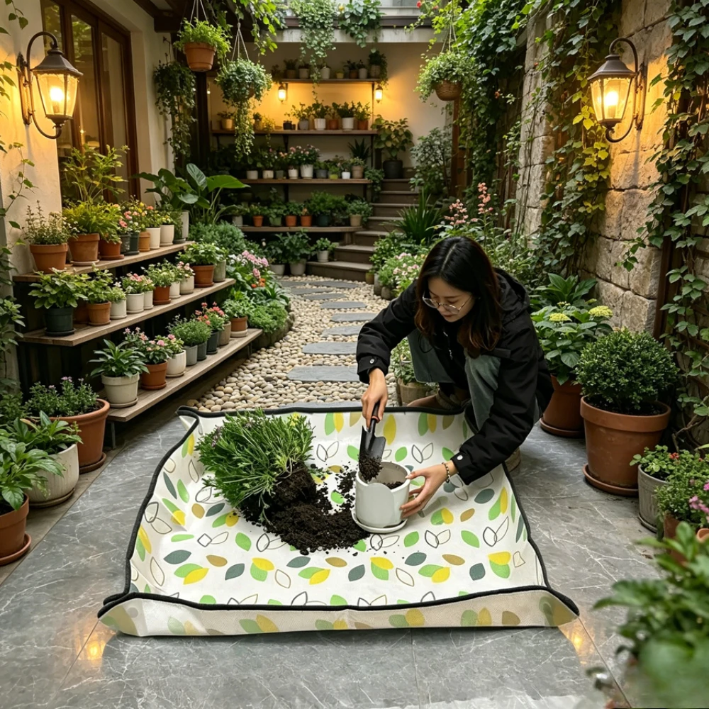 Tapete impermeable para trasplantar plantas de interior y suciedad - imagen 2