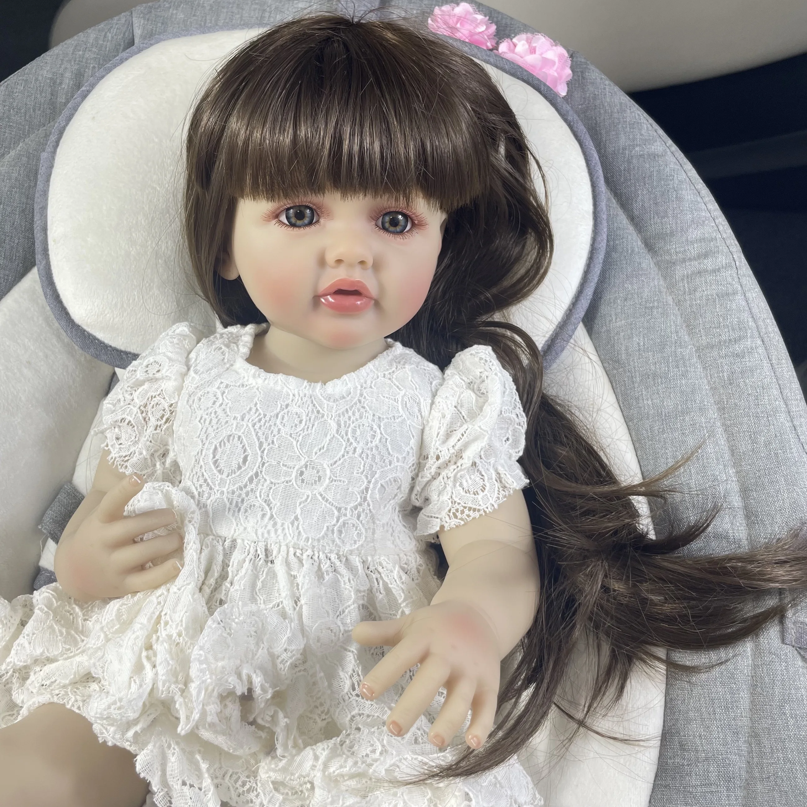 MRB Muñeca reborn realista de vinilo silicona lavable para niña - imagen 5
