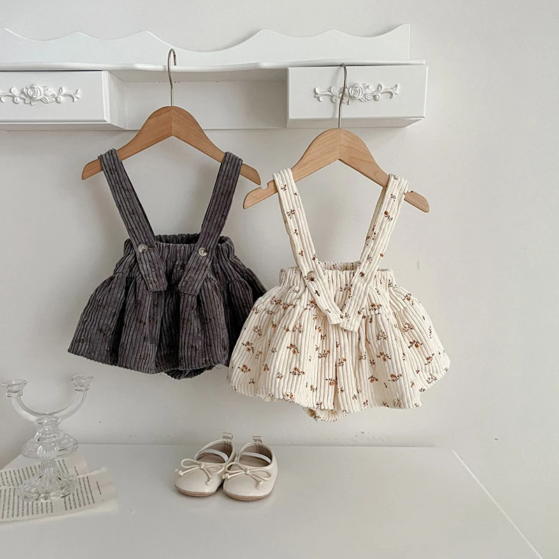 Milangel Conjunto floral de otoño – Bebé niña - imagen 3