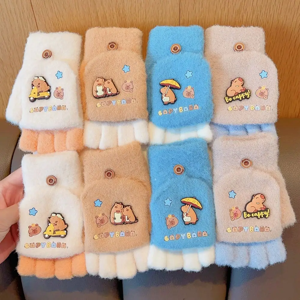 Guantes de invierno tipo manopla punto con tapa capibara - imagen 5