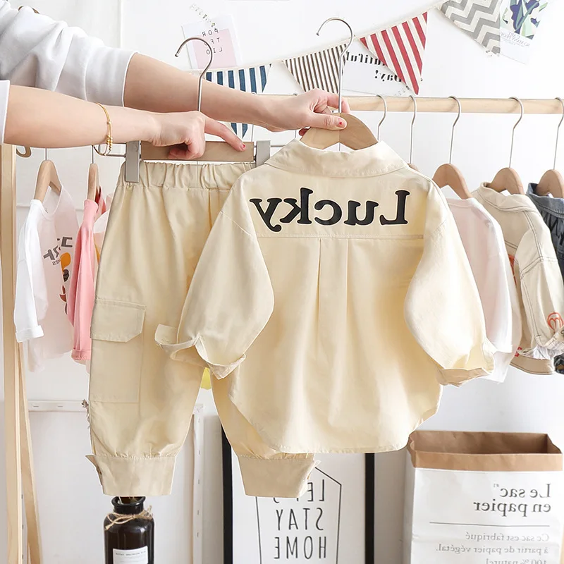 Conjunto de bebé con top letras y pantalón suelto estilo coreano - imagen 4
