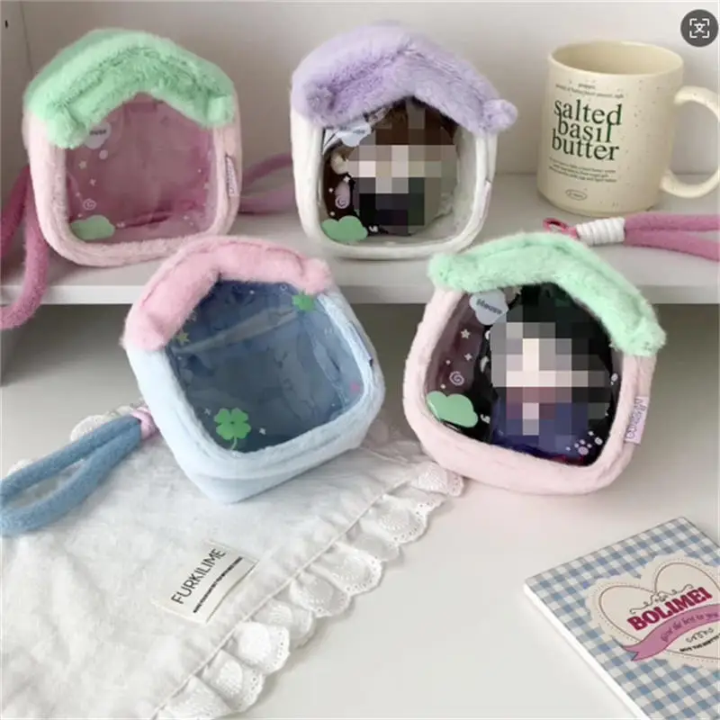 Bolsa transparente de PVC con forma de casa para muñecas - imagen 2