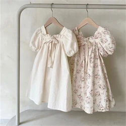 Vestido de niña MILANCEL con forro y manga globo floral para fiesta