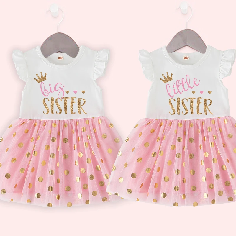 Vestido de tutú rosa a juego para hermanas, estilo princesa - imagen 3