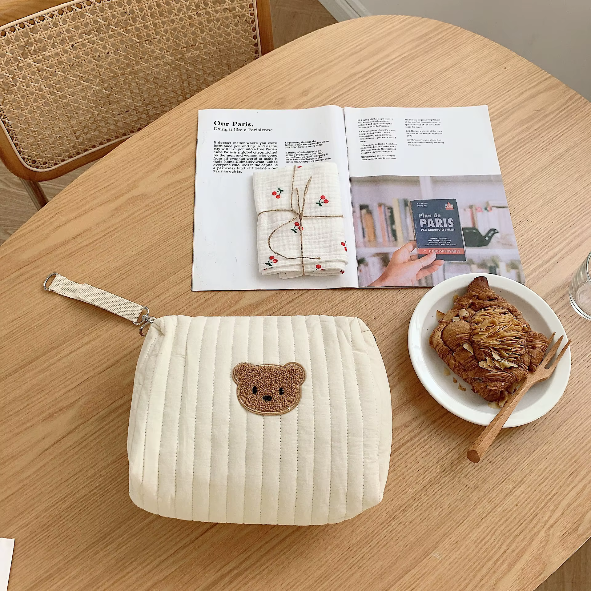 Bolsa de algodón con cremallera