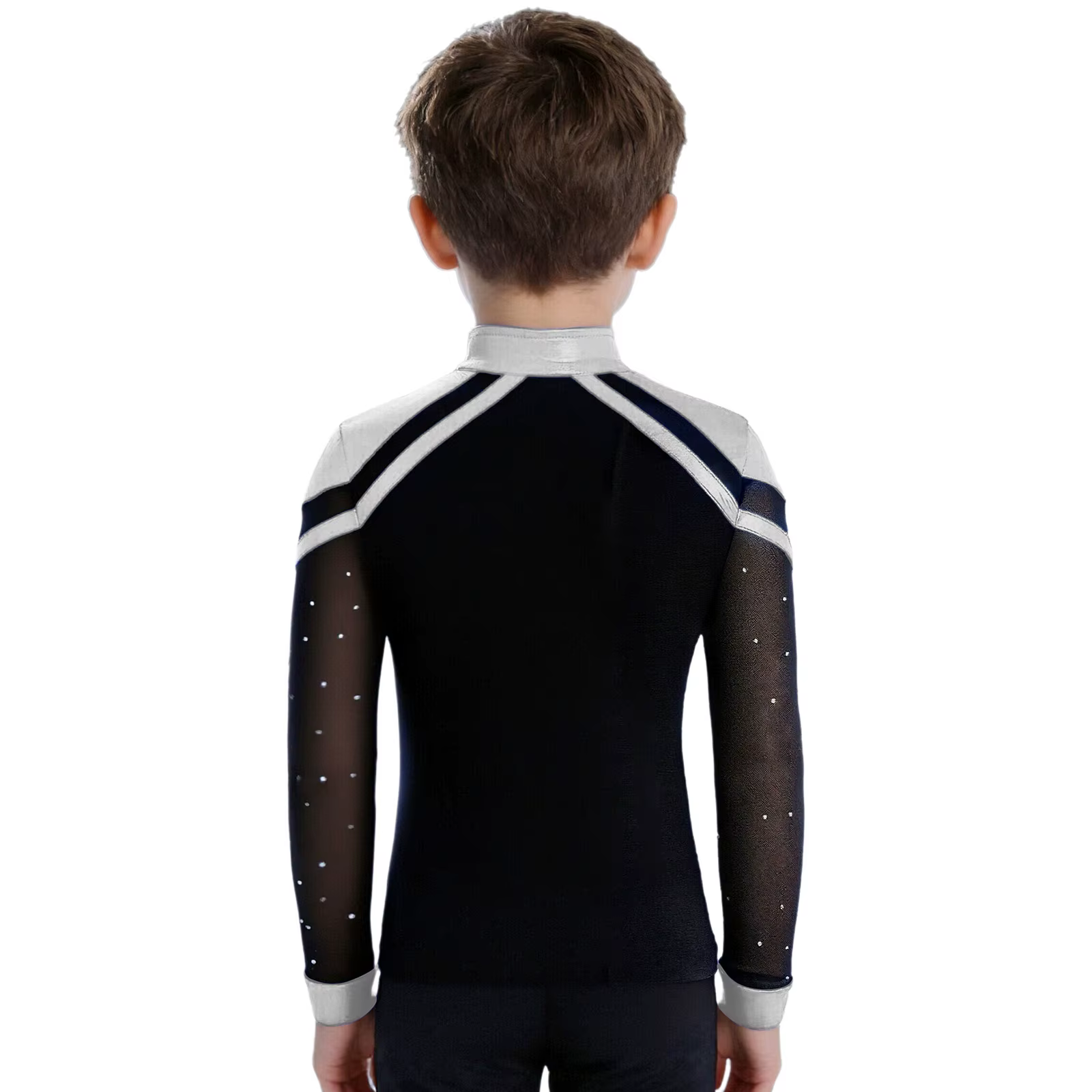 Traje de tango infantil para patinaje artístico con cuello V