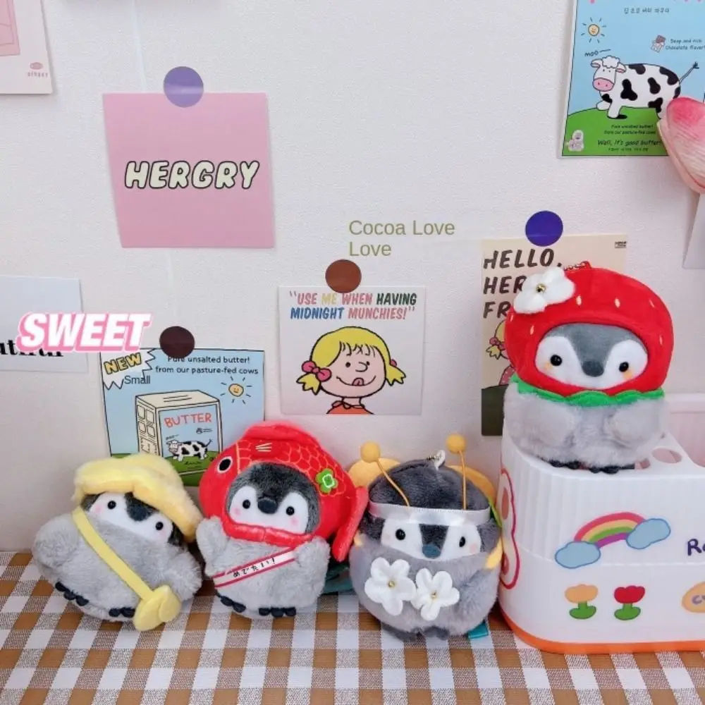 Llavero peluche pingüino suave colgante con diseño abeja y pan - imagen 5