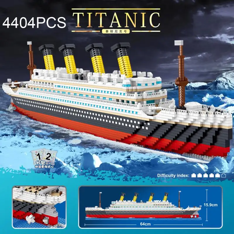 Bloques de construcción del Titanic: mini barco para montar
