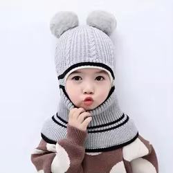 Gorro de punto con bufanda – Cálido y protección invierno