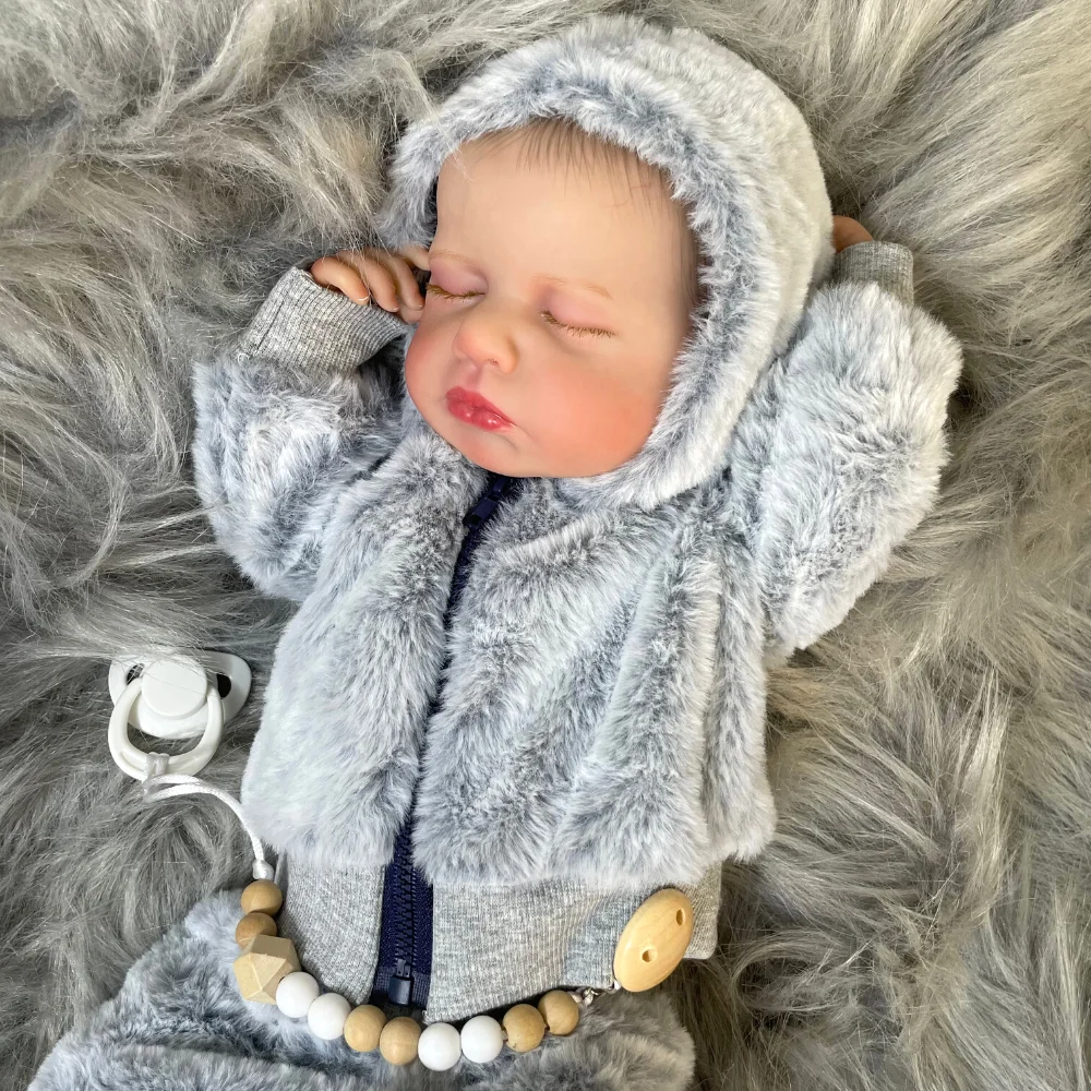 Muñeca reborn LouLou de vinilo lavable 3D para niña recién nacida - imagen 3