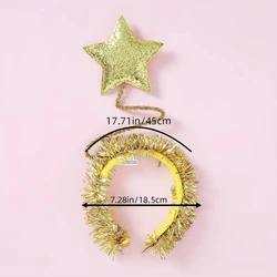 Diadema estrella para niñas - felpa colorida para fiestas y festivales