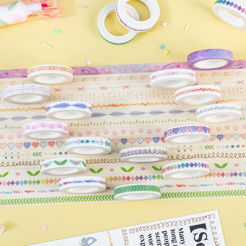 Cinta washi decorativa con flores kawaii para manualidades y álbumes - imagen 4
