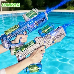 Pistola de agua eléctrica automática con luces LED y disparo continuo
